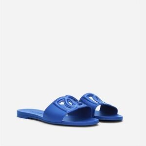 D&G Vibrant Blue Rubber Sandals